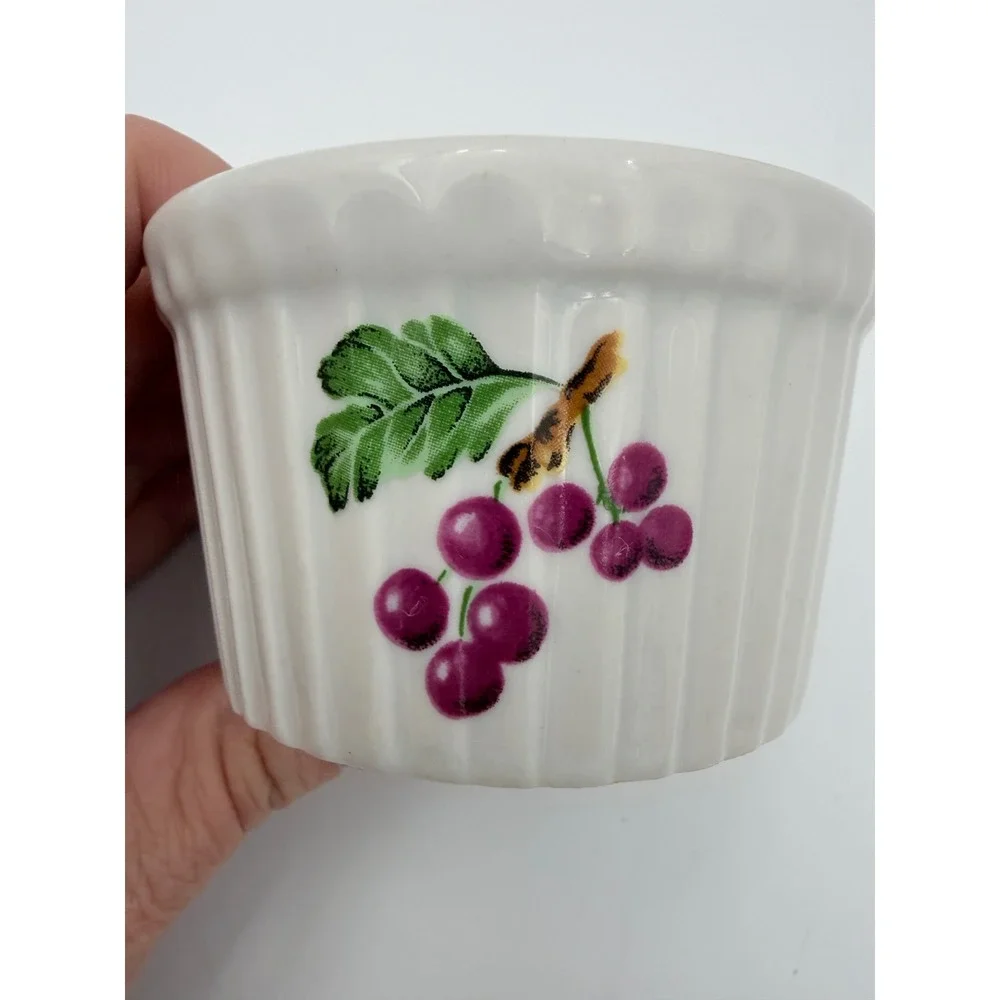 BIA Cordon Bleu‎ Ramekins Set of 2 Fruit Pattern Porcelain 3